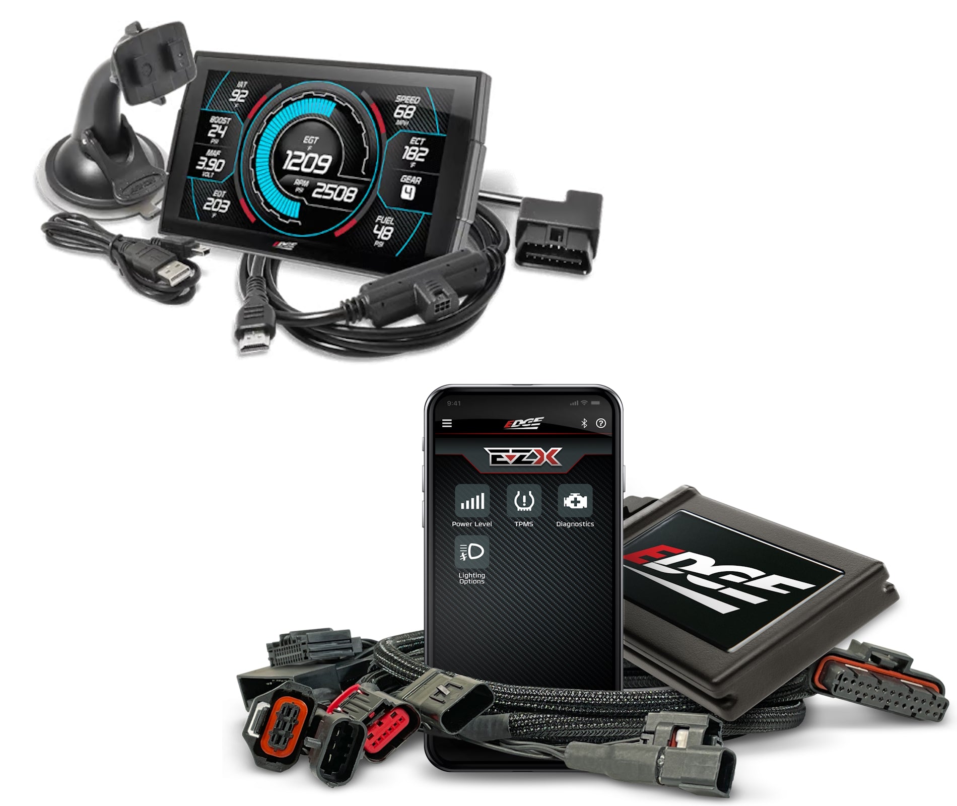 Edge 12713-3 EZX Inline Module & CTS3 Bundle for 2023-Newer Ford F250/F350/F450 - 6.7L Power Stroke Diesel