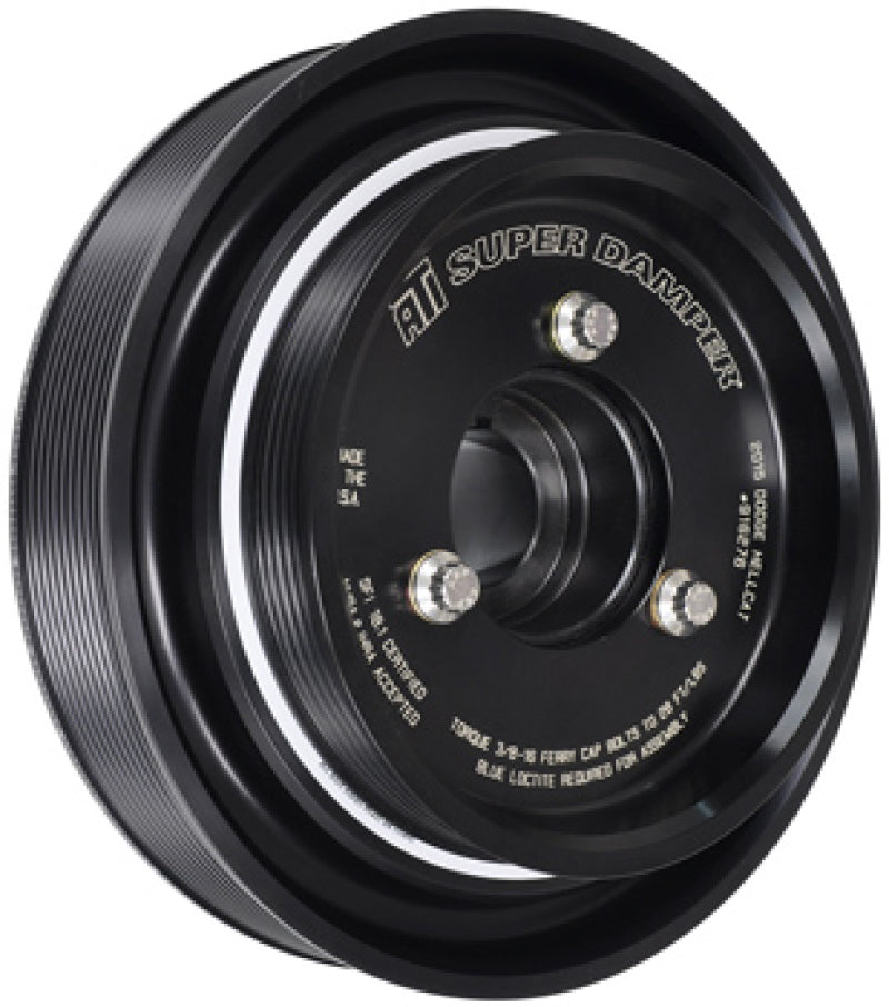 ATI Damper for Dodge 5.7L Hemi Cars (Part Number: ATI918436, 7.48 inch Aluminum, 6 Groove, 10% Overdrive, Non-VVT)