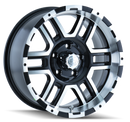 ION Type 179 17x8 / 7x150 BP / 10mm Offset / 87mm Hub Black/Machined Wheel