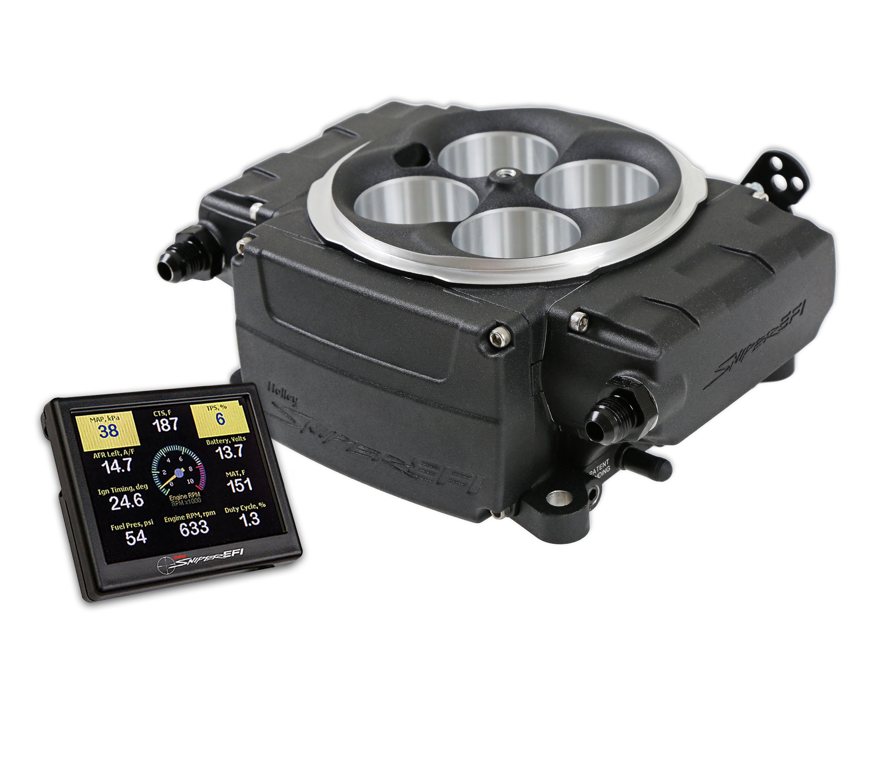 Holley 550-511-3XX Sniper 2 EFI Base Kit - Without PDM - 3.5 in. Handheld - BLACK