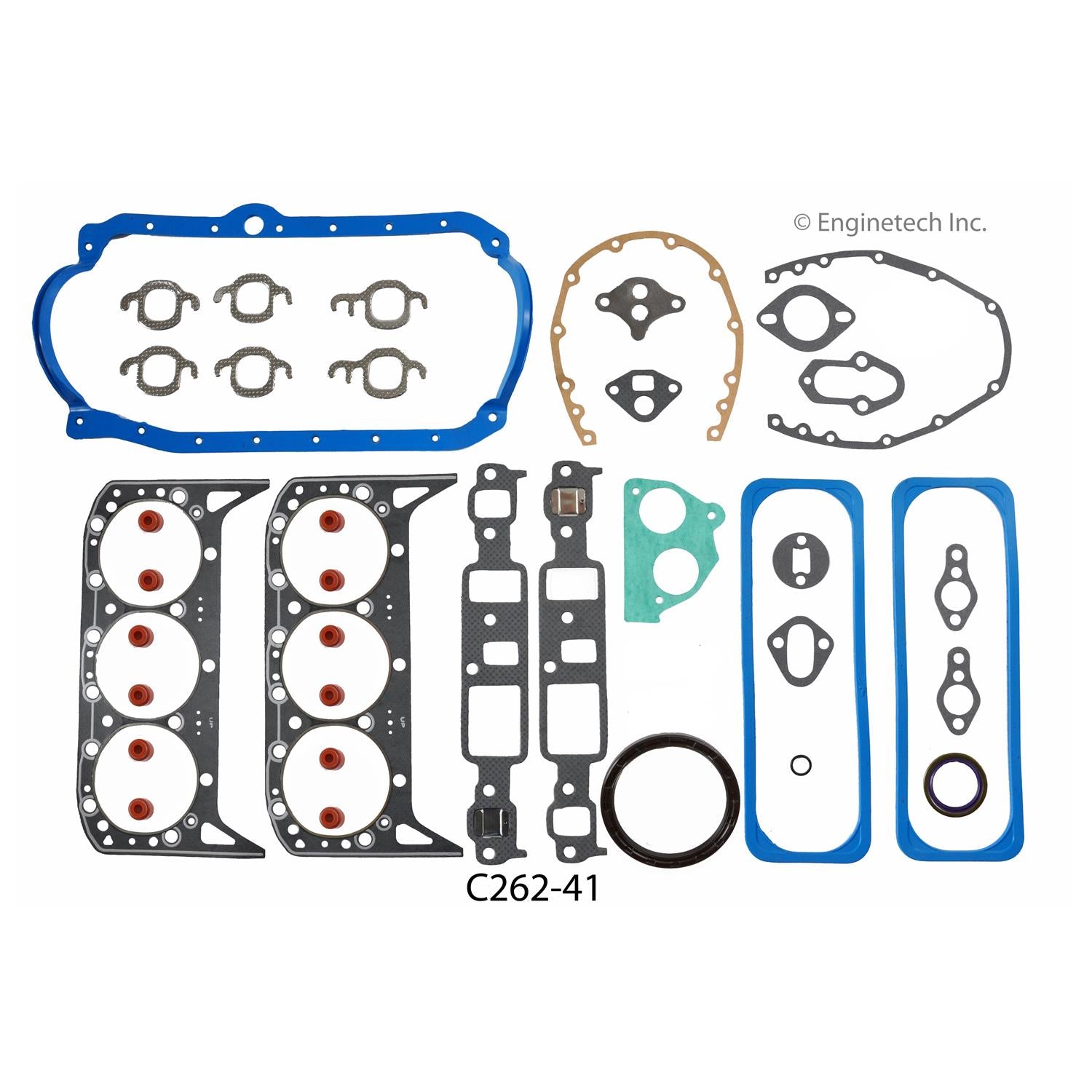 Enginetech RMC262 ReRing Overhaul Kit for 1986-1993 Chevrolet 4.3L 262 V6