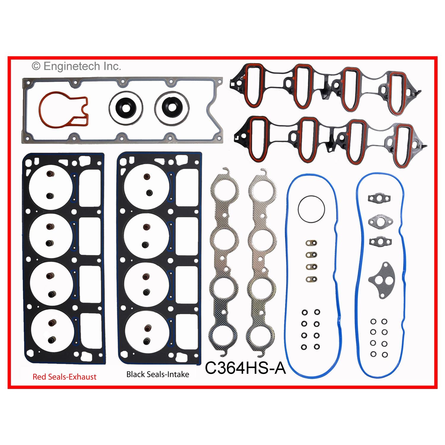 Enginetech RMC364P ReRing Overhaul Kit for 1999-2000 Chevrolet Gen III 6.0L