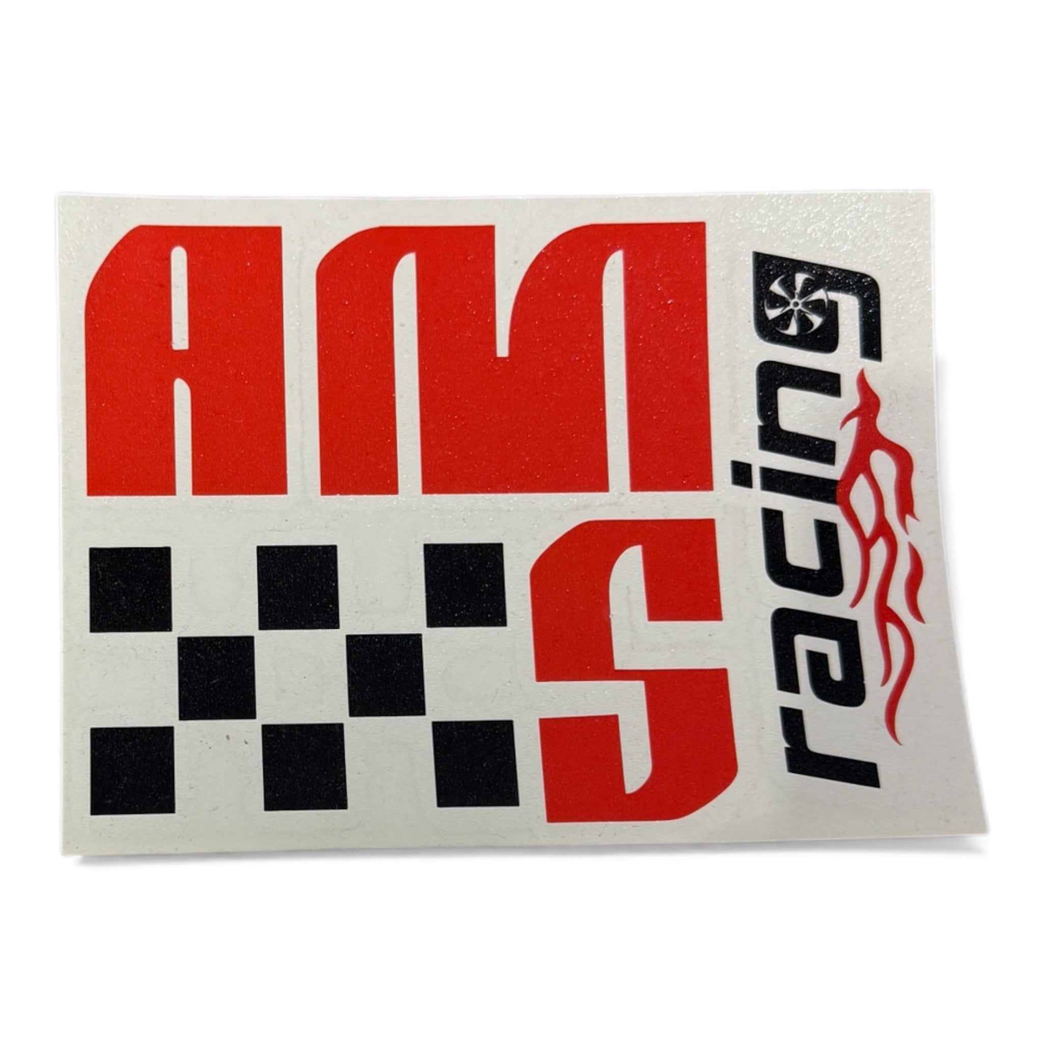 AMS Racing Logo Vinyl Transfer Decals - 6" x 4"