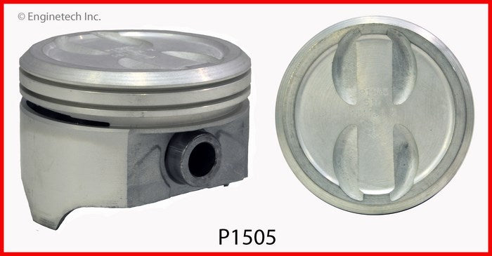 Enginetech P1505(8) Dish Pistons Set for 1967-1995 Chevrolet SBC 350 5.7L