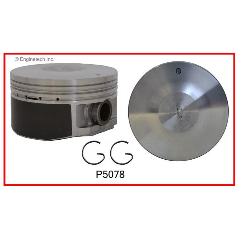 Engietech P5078(8) Dome Pistons Set for 2006-2011 Cadillac 4.6L DOHC V8