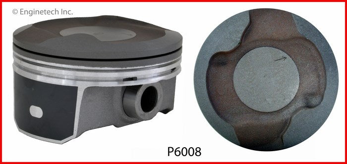 Enginetech P6008(8) Dome Pistons (Set of 8) for 2008-2013 Dodge Jeep 4.7L SOHC V8