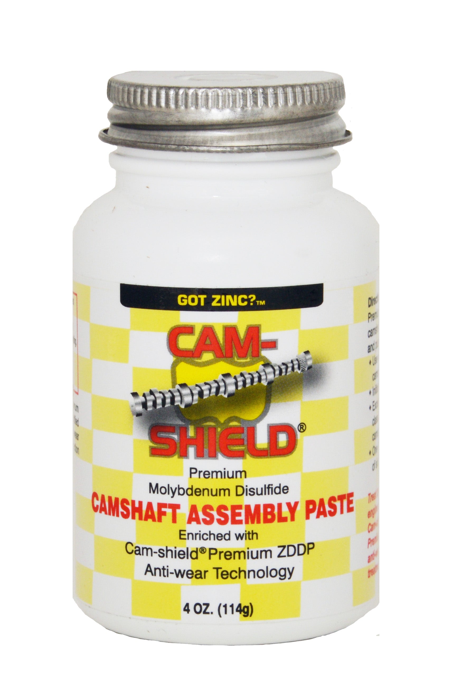 Cam-Shield Zinc ZDDP Camshaft Assembly Paste ZMOLY-4