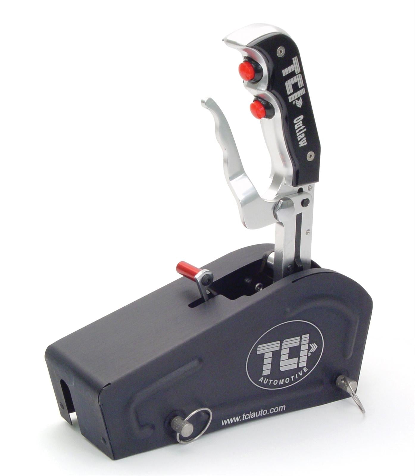 TCI 611641 Outlaw Shifter w/ Button Switch for 4 Speed, Fwd Shift