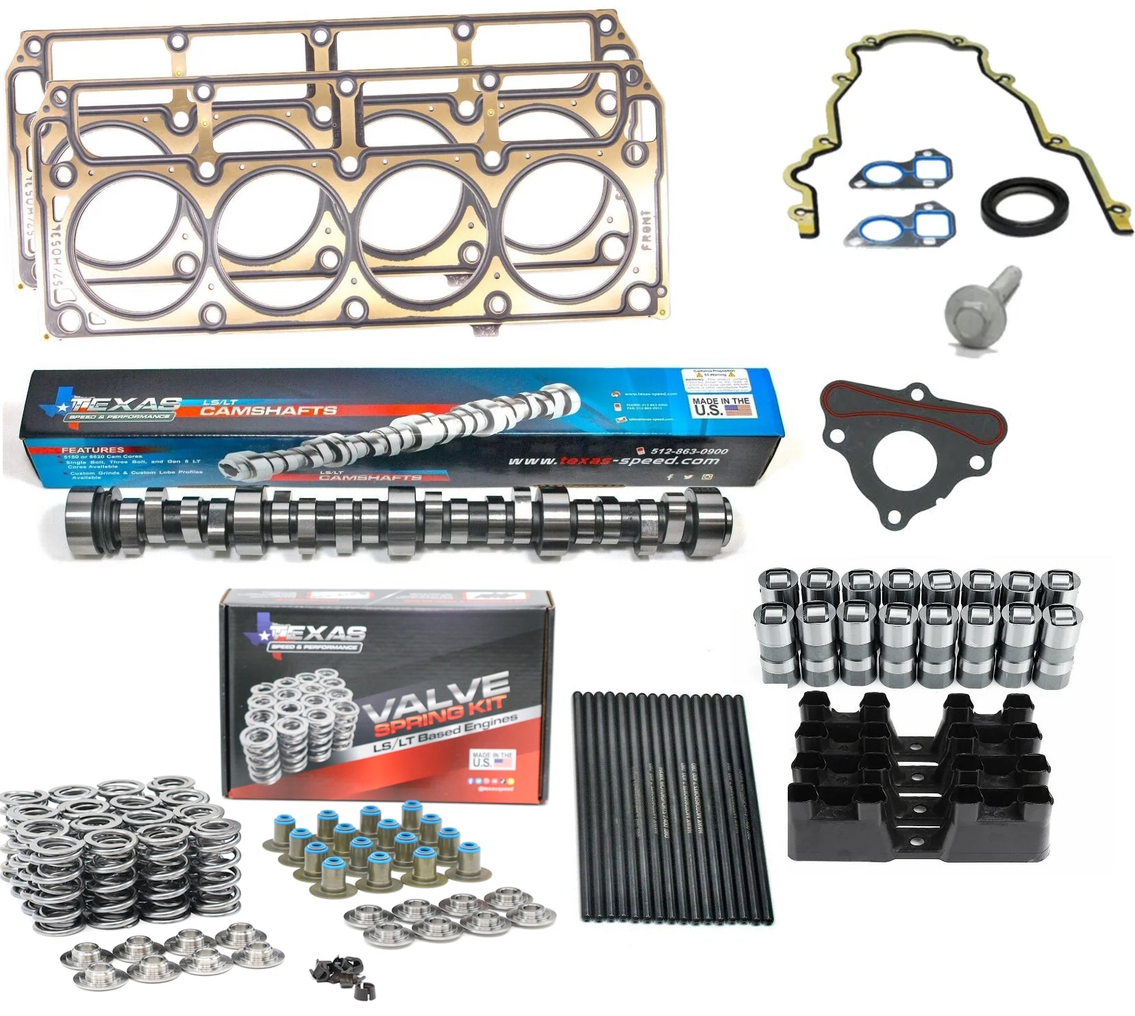 Texas Speed Camshaft Install Kit for GM Gen III LS LS1 5.7L Cathedral Port Engines