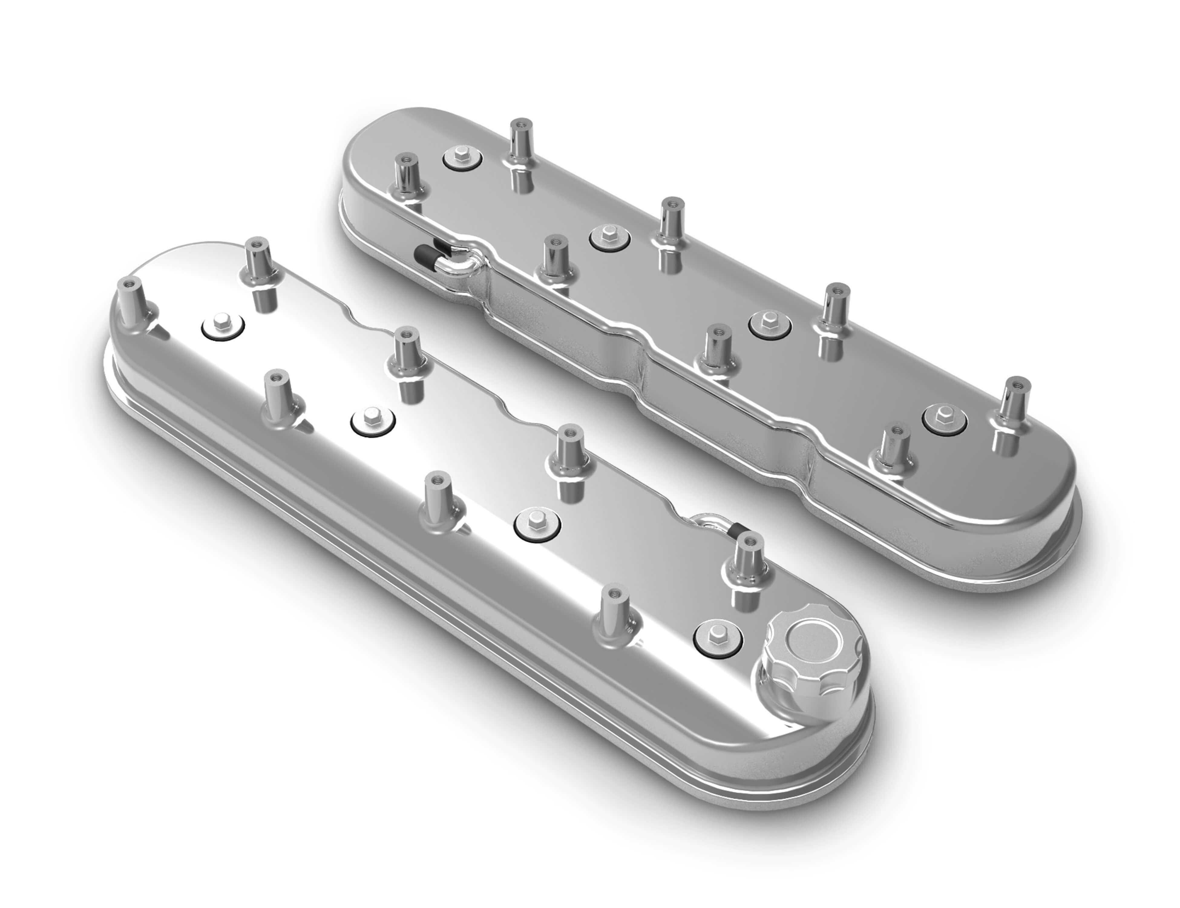 Holley Tall Cast Aluminum Valve Cover Set for Chevrolet Gen III IV LS Engines