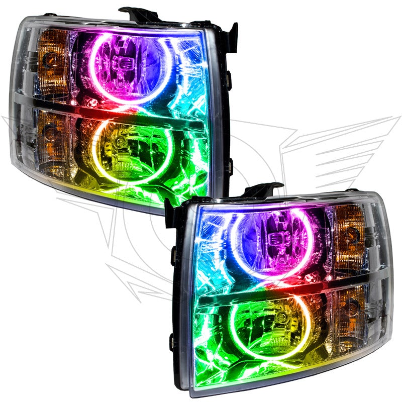 Oracle Lighting 7007 2007-2013 Chevy Silverado Pre-Assembled Headlights-Chrome
