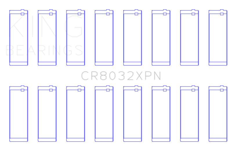 King CR8032XPNSTDX Performance Rod Bearing Set for Chyrsler Dodge Hemi 5.7L 6.1L 6.4L (Size STDX)