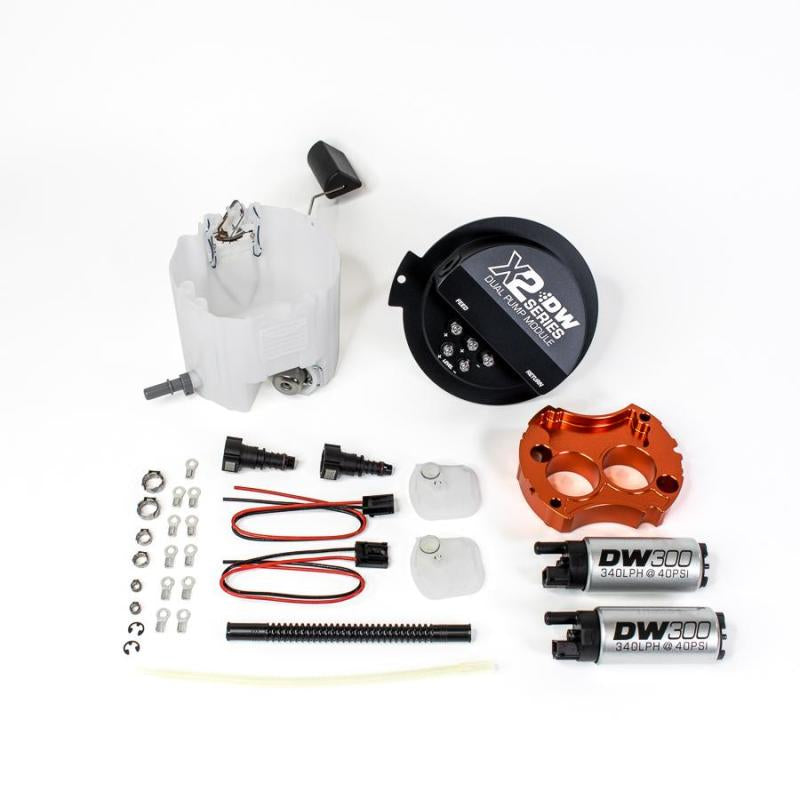 DeatschWerks X2 Series Fuel Pump Module w 2 DW300s for 2010-15 Chevy Camaro LS 3.7 V6/ SS LS3
