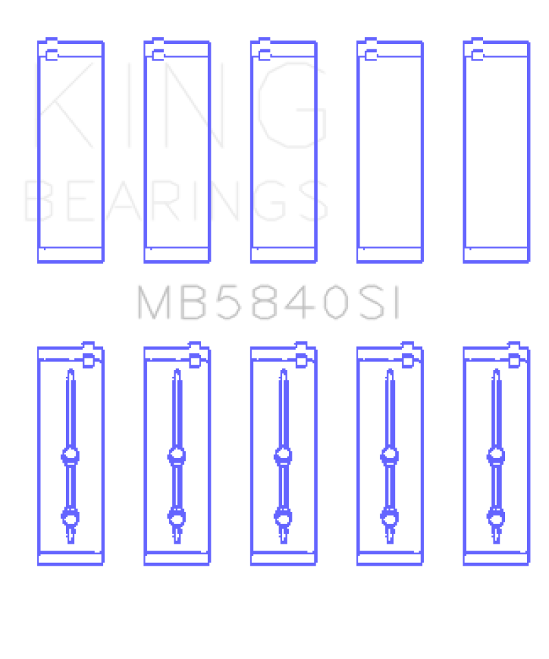 King MB5840SI STD Main Bearings Set for Chrysler Dodge Gen 3 Hemi 5.7L 6.1L 6.4L