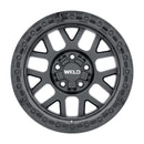 Weld W104 17X9.0 Cinch 6X135 6X139.7 ET00 BS5.00 Satin Black Gloss Black 106.1
