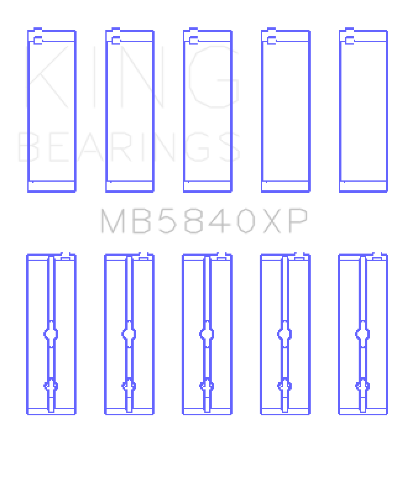 King MB5840XP STD Crankshaft Main Bearing Set for Chrysler Dodge Gen 3 Hemi 5.7L 6.1L 6.4L