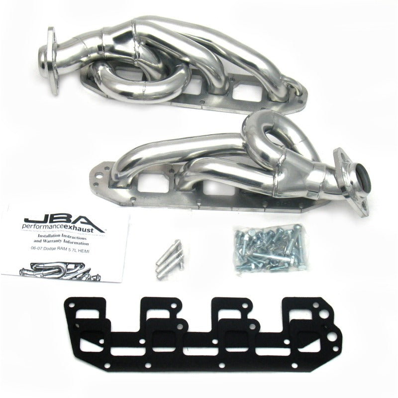 JBA 1961S-1JS Cat4Ward Header for 2003-2008 Dodge RAM 5.7L HEMI 1-5/8in Primary Silver Ctd