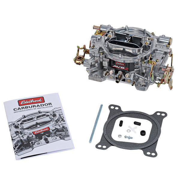 Edelbrock 1904 AVS2 Carburetor #1904 500 CFM With Manual Choke, Satin Finish (Non-EGR)