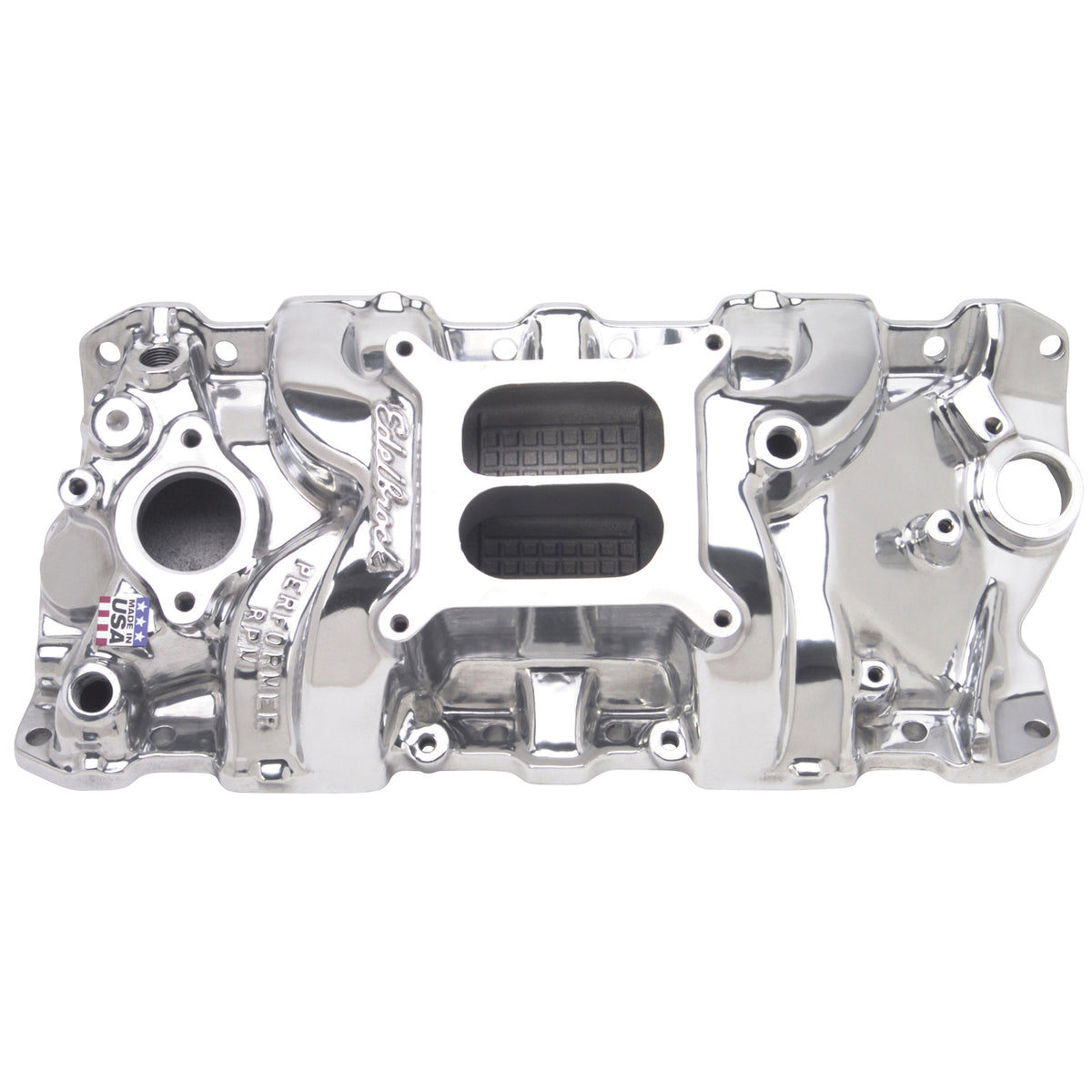 Edelbrock 71011 Performer RPM Small Block Chevy Polished Intake Manifold