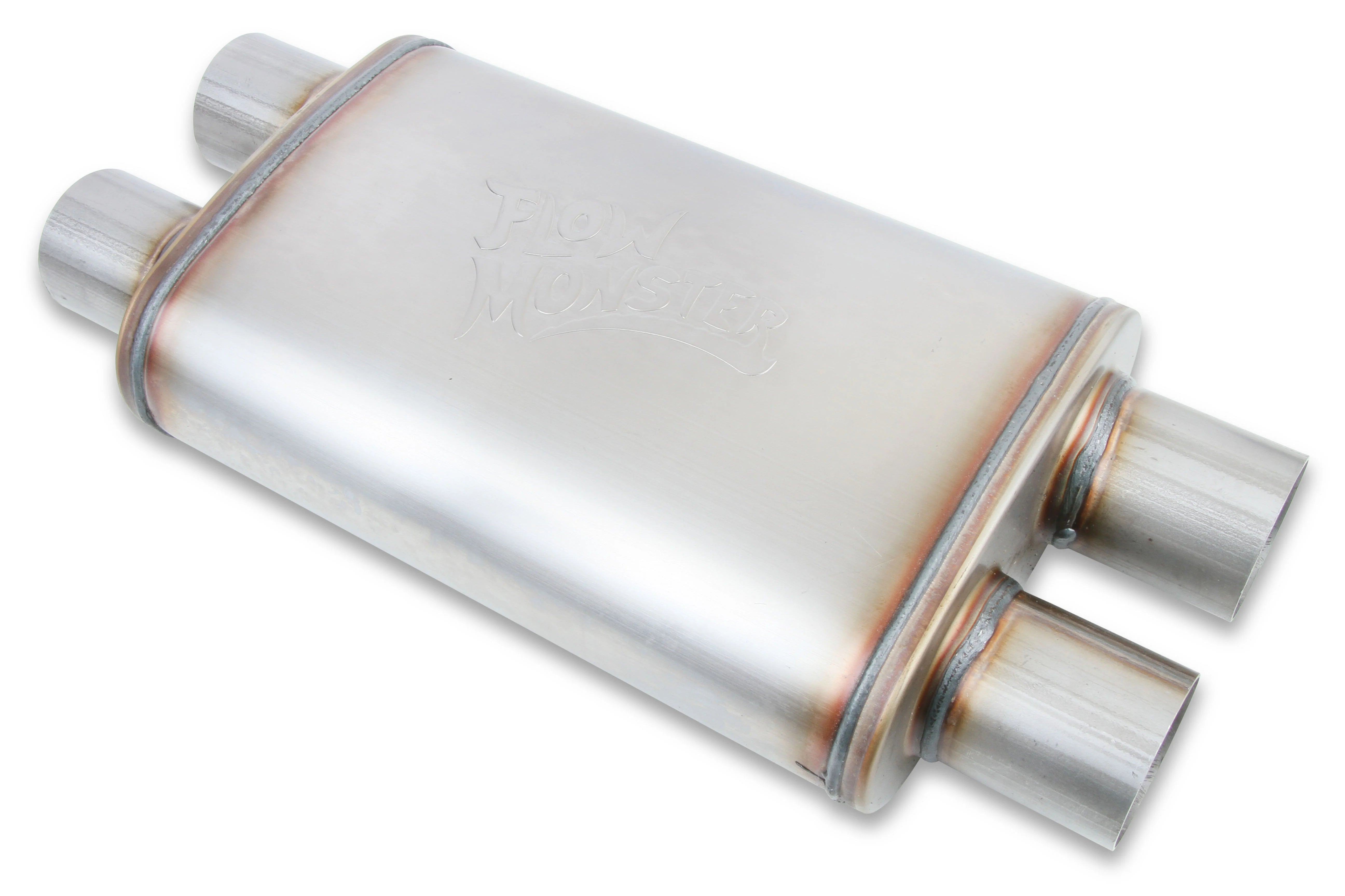 Flowmaster 11386-FM Flowmonster Oval Case Muffler - 2.50 Dual In / 2.50 Dual Out