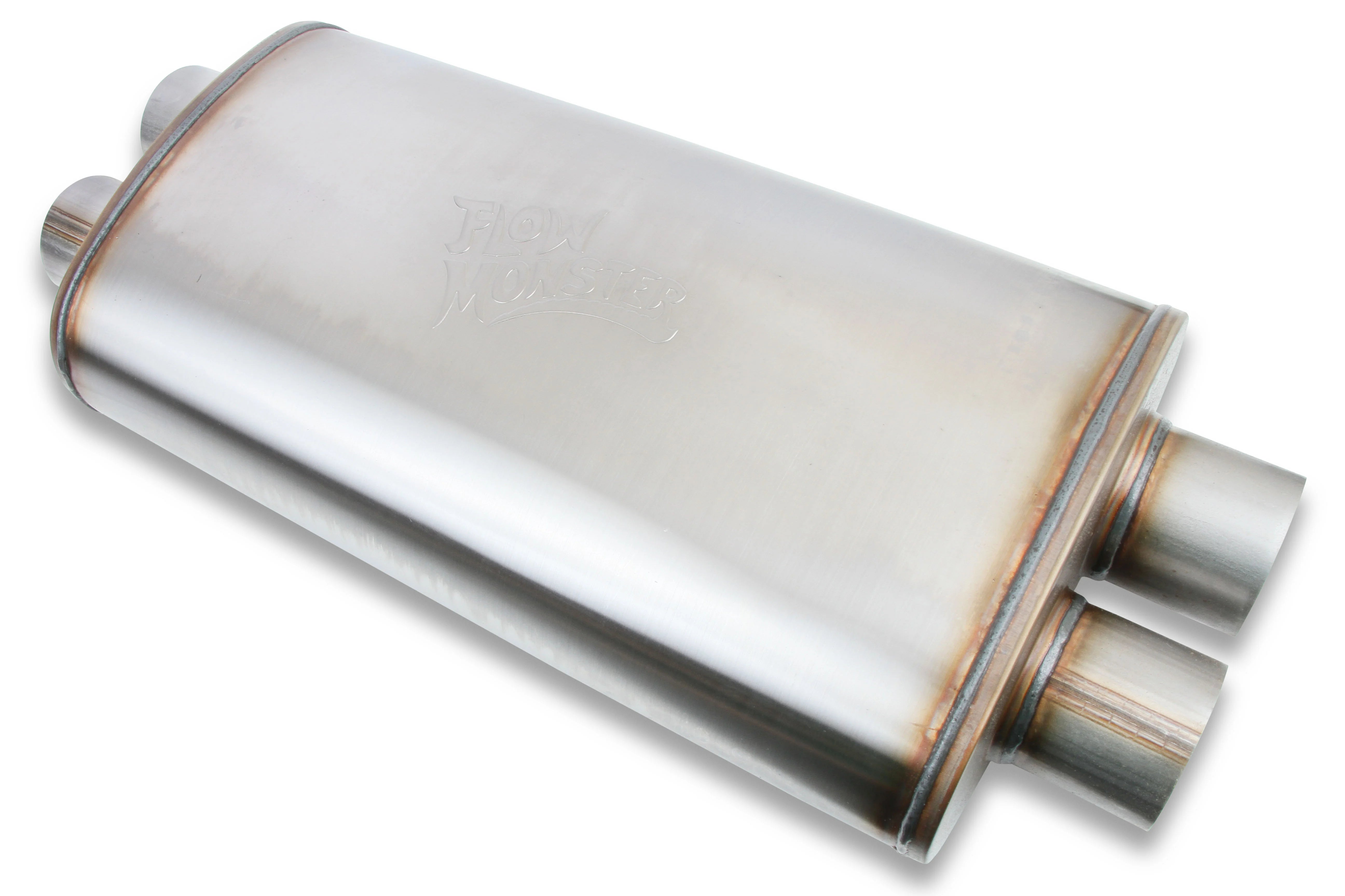 Flowmaster 12599-FM Flowmonster Oval Case Muffler - 3.00 Dual In / 3.00 Dual Out