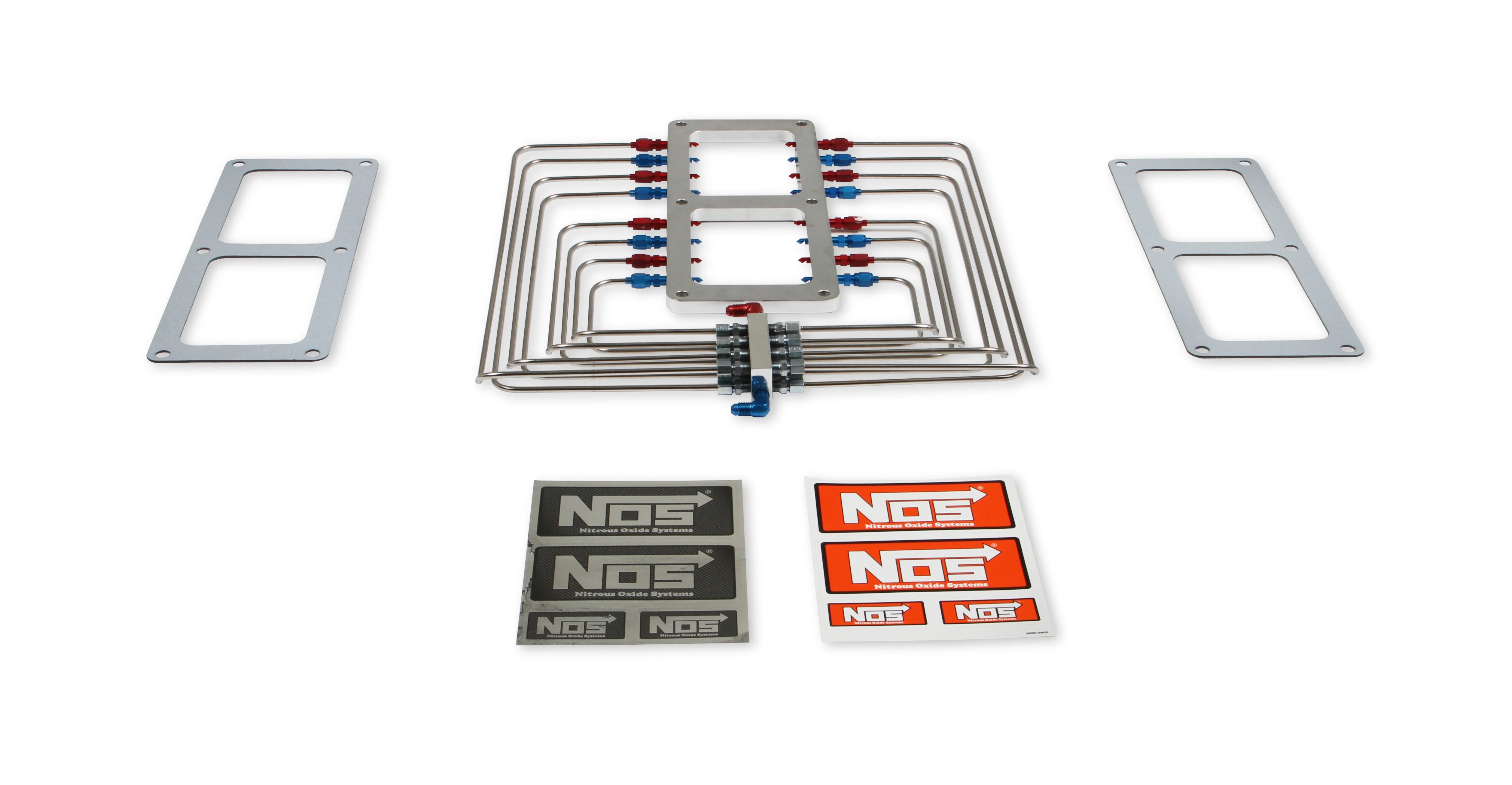 NOS 13350-CNOS Blower Injector Plate, Polished Finish, Red & Blue Plumbing