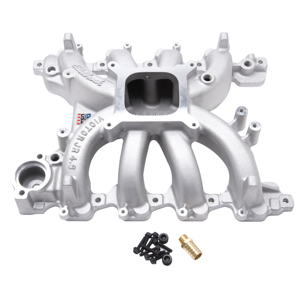 Edelbrock 2838 Victor Jr. Carburetor Intake Manifold Without Electronics for Ford 4.6L SOHC Modular