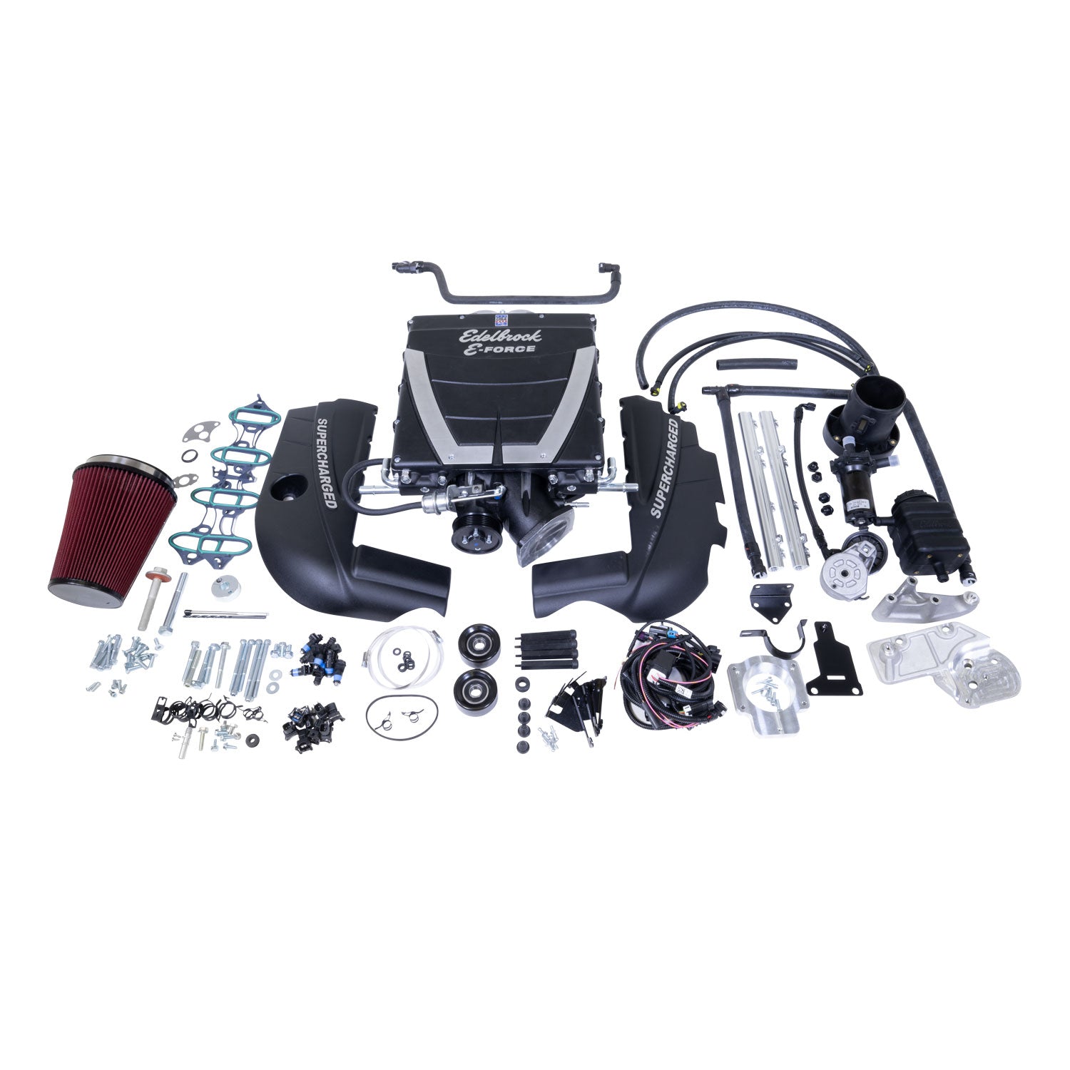 Edelbrock 15460 Supercharger Kit for LS Swap W/ Corvette Belt Offset