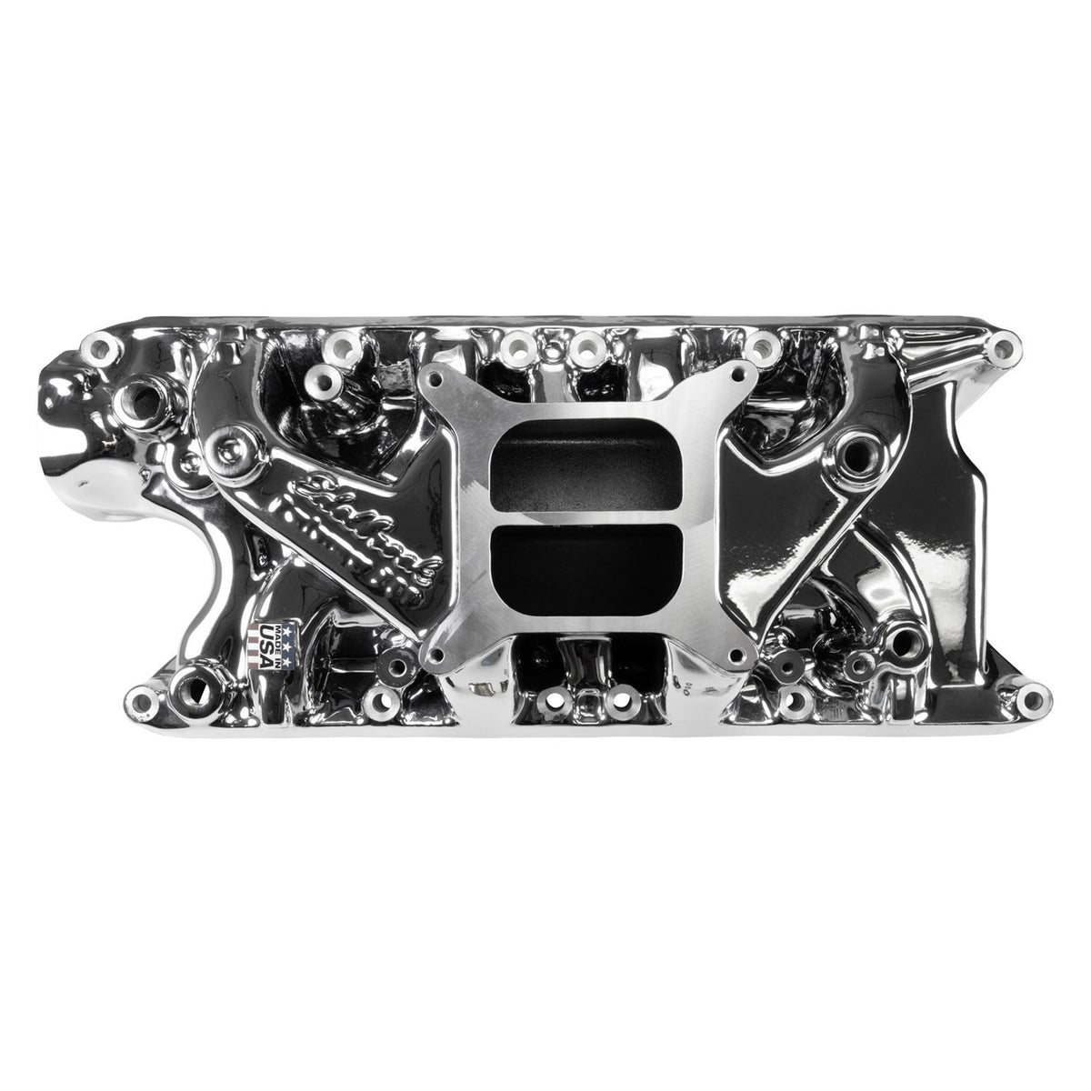 Edelbrock 2121-CP Performer Intake Manifold for Small-Block Ford, Chrome Plasma Finish