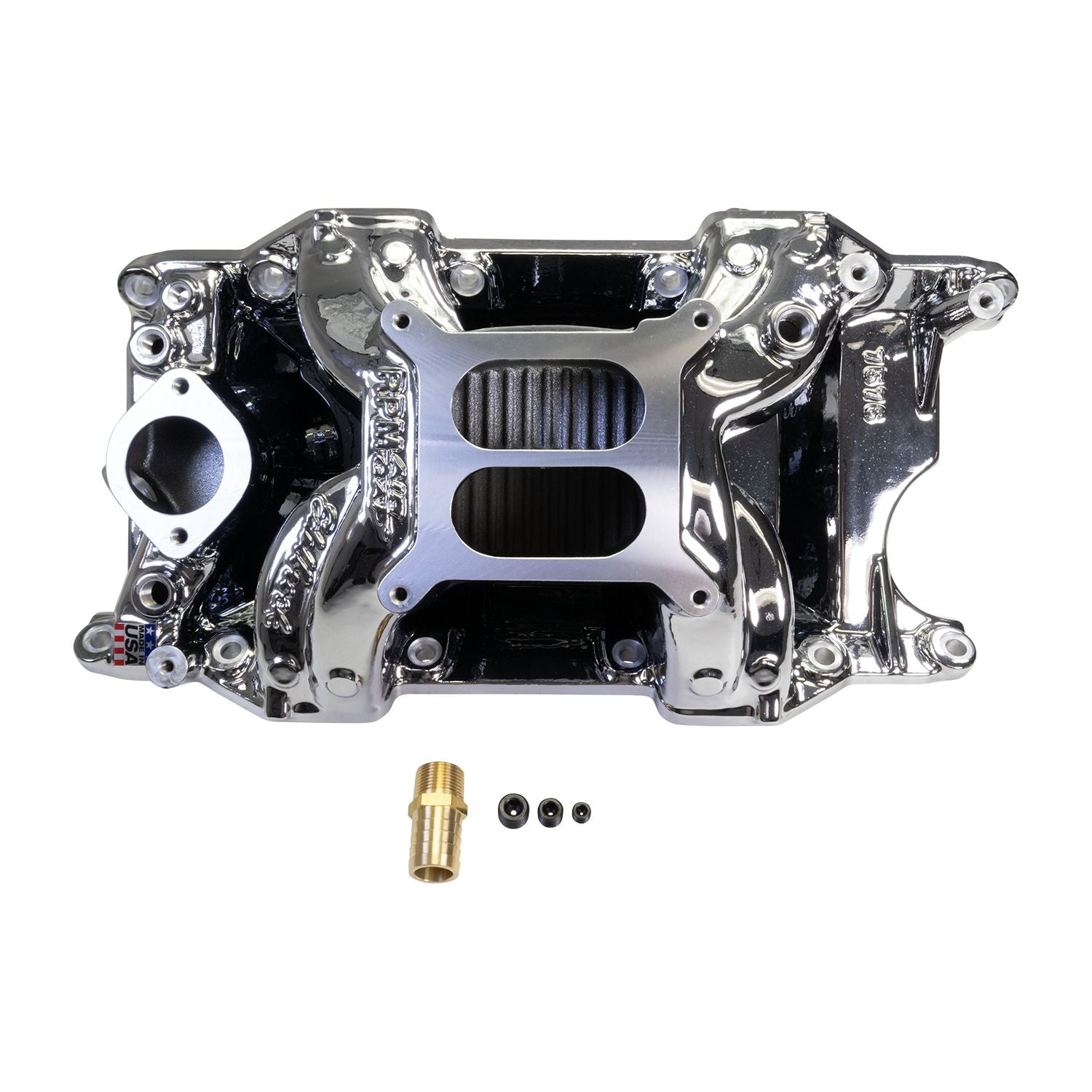 Edelbrock 7576-CP RPM Air-Gap Small Block Chrysler Intake Manifold - Chrome Plasma