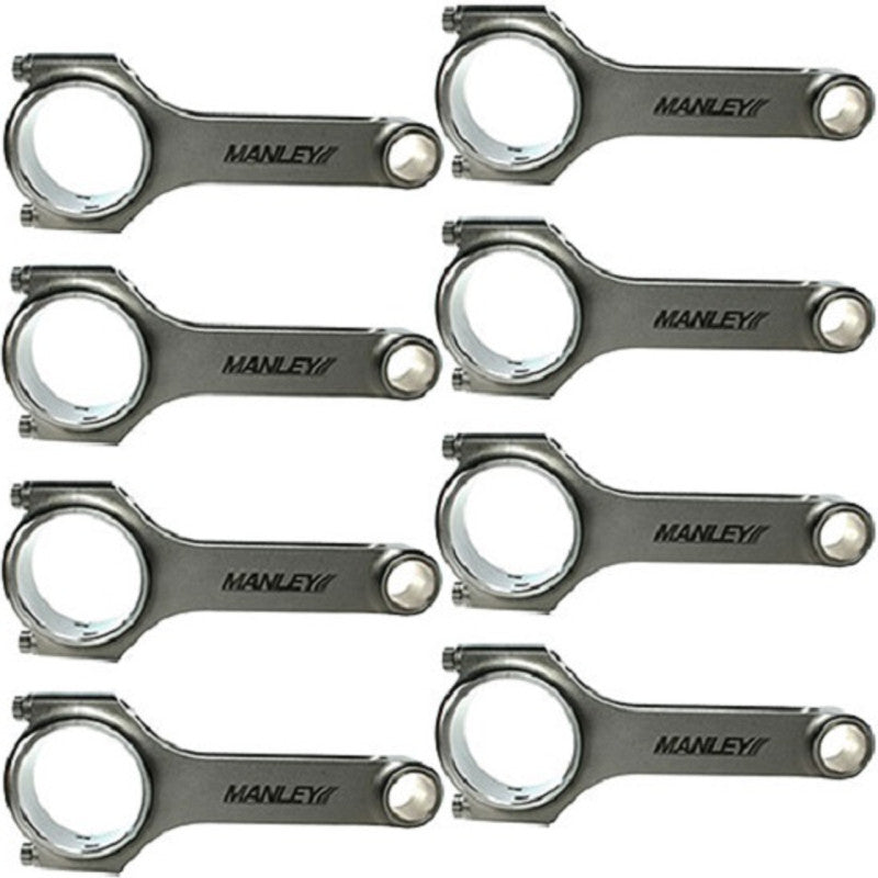 Manley Performance Chrysler Hemi 6.125 Inch H Tuff Series Connecting Rod Set with ARP 2000 Bolts (Set of 8)