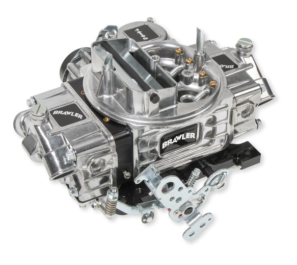Brawler BR-67207 4160 650 CFM Street Carburetor - Vacuum Secondaries - Shiny - Gasoline - Electric Choke