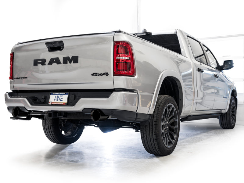 AWE Tuning 0FG Catback Touring Exhaust System for 2025+ RAM 1500 3.0TT with Diamond Black Tips