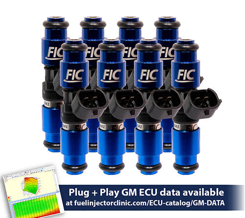 2150cc (240 lbs/hr at OE 58 PSI fuel pressure) FIC Fuel Injector Clinic Injector Set for SBC engines (High-Z)