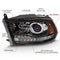 ANZO 111439 Projector Plank Style Switchback H.L Halo Black Amber (OE Style) for 2009-2018 Dodge Ram 1500