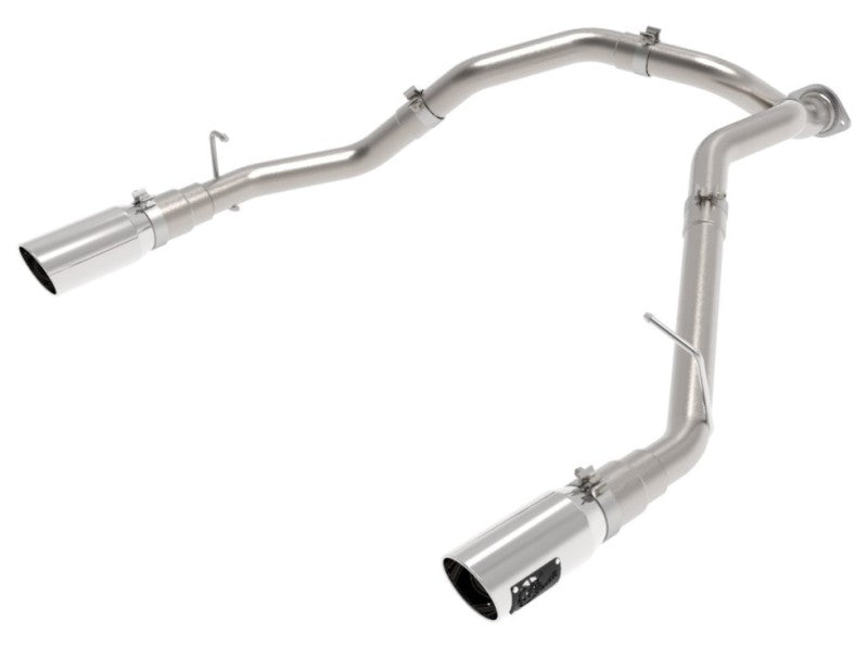aFe Large Bore-HD 3-inch 409 Stainless Steel DPF-Back Exhaust System with Polished Tips for Ram 1500 2020-2021 V6-3.0L