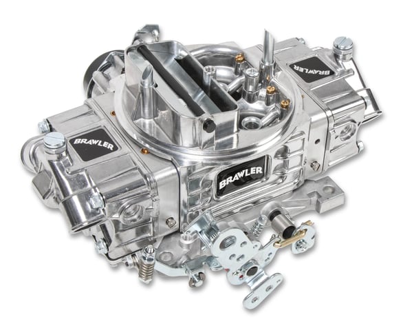 Brawler BR-67255 4150 650 CFM Diecast Carburetor - Mechanical Secondaries - Shiny - Gasoline - Electric Choke