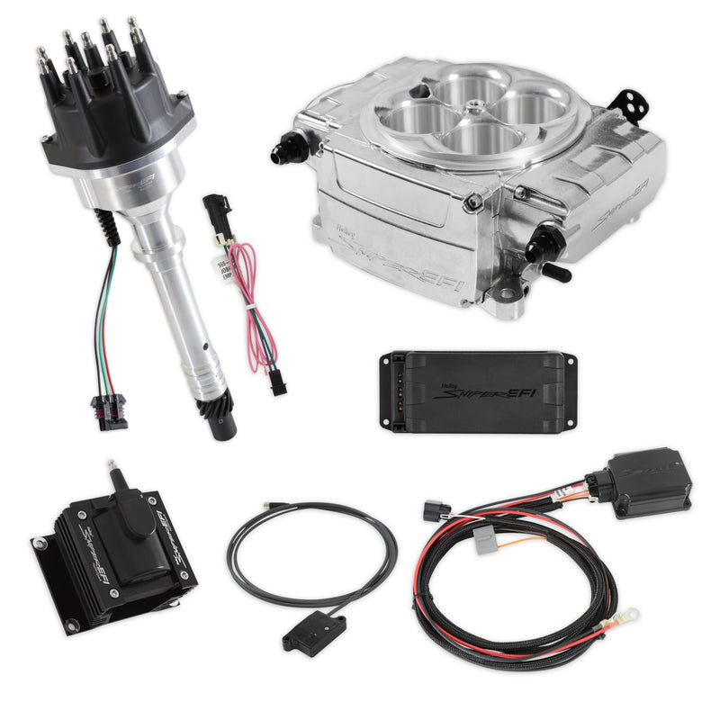 Holley 550-510-BPX-SBC Sniper 2 EFI BLE / PDM / HyperSpark Bundle - POLISHED - Chevy SBC IGN