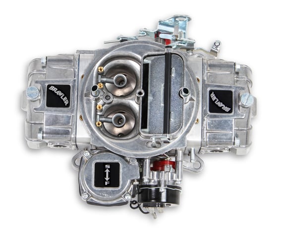 Brawler BR-67256 4150 670 CFM Diecast Carburetor - Vacuum Secondaries - Shiny - Gasoline - Electric Choke