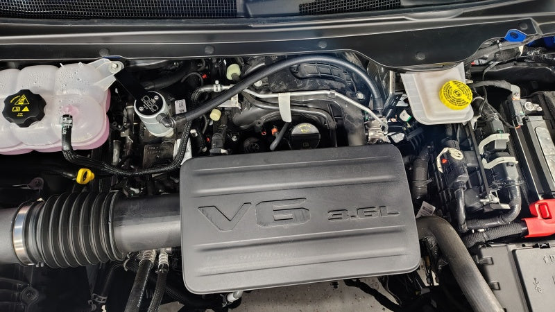 J&L 19-25 Ram 1500 3.6L Oil Separator 3.0 PCV Side - Clear Anodized