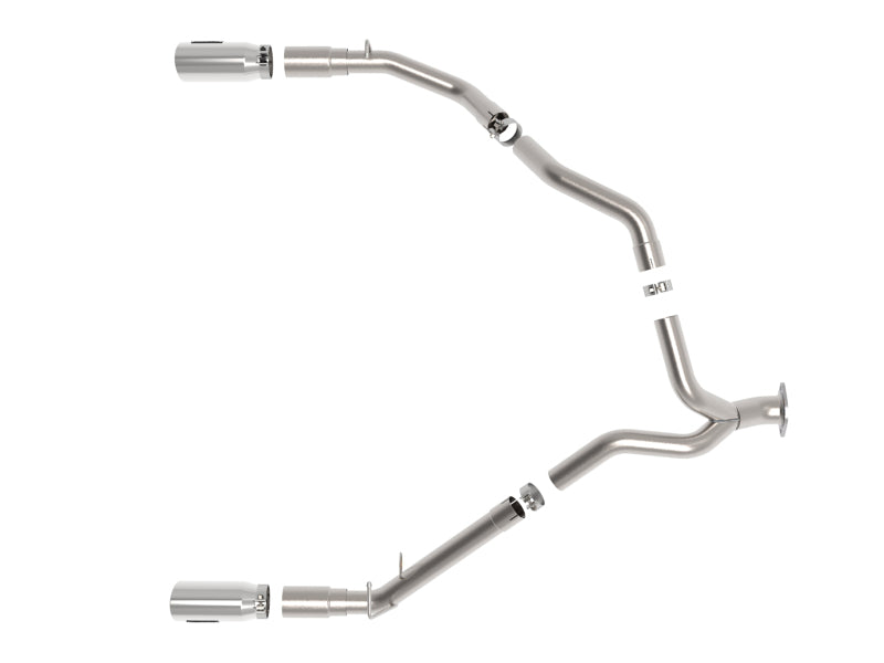 aFe Large Bore-HD 3-inch 409 Stainless Steel DPF-Back Exhaust System with Polished Tips for Ram 1500 2020-2021 V6-3.0L