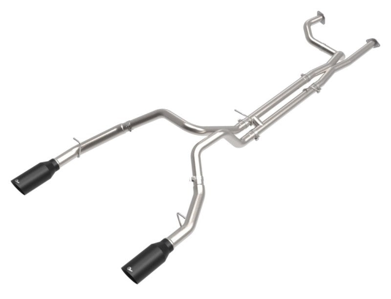 aFe Vulcan Series 3-Inch 304 Stainless Steel Cat-Back Exhaust System with Black Tips for Ram 1500 TRX (2021-2024) V8-6.2L