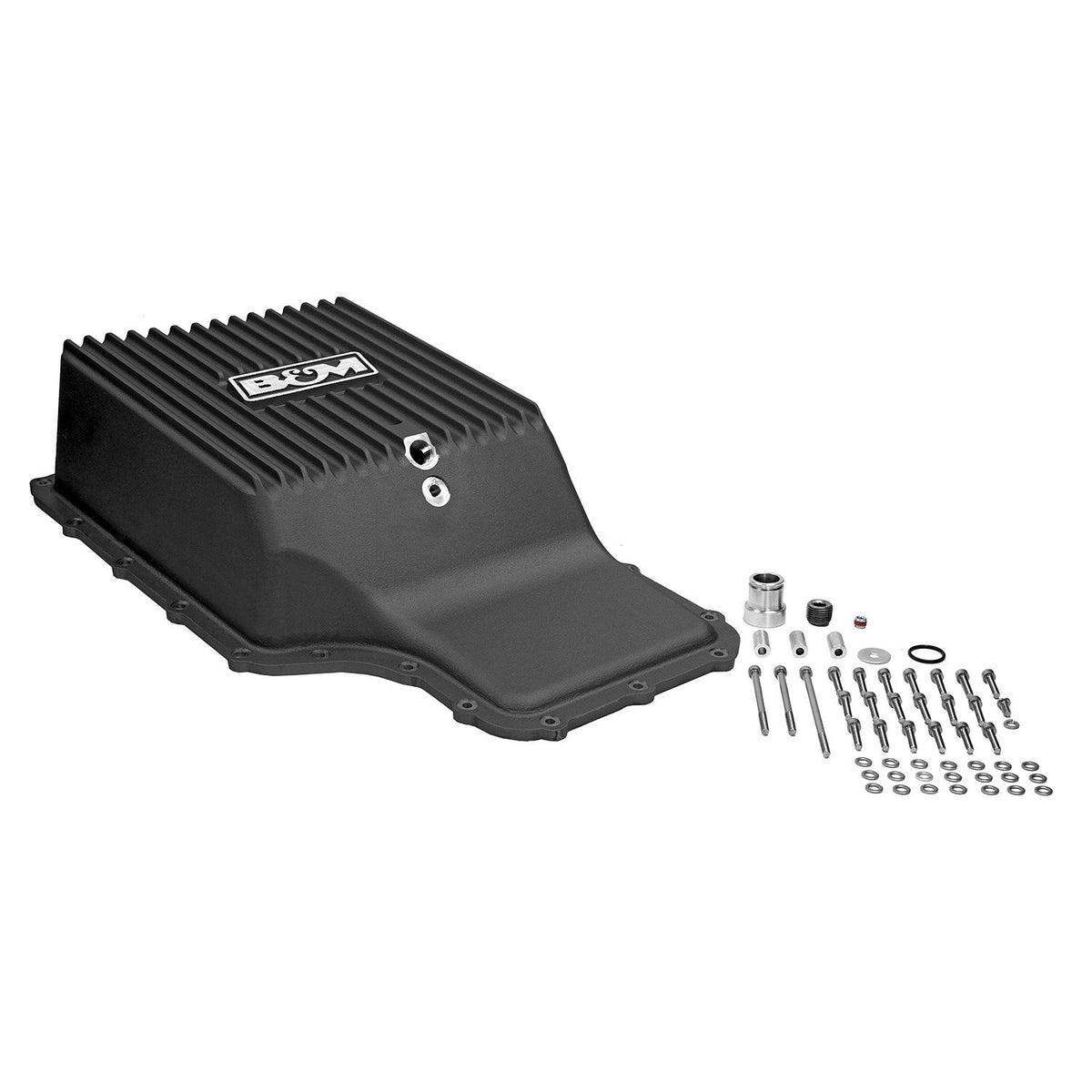 B&M 71397 HI-TEK Ford 6R140 Deep Transmission Pan - Black