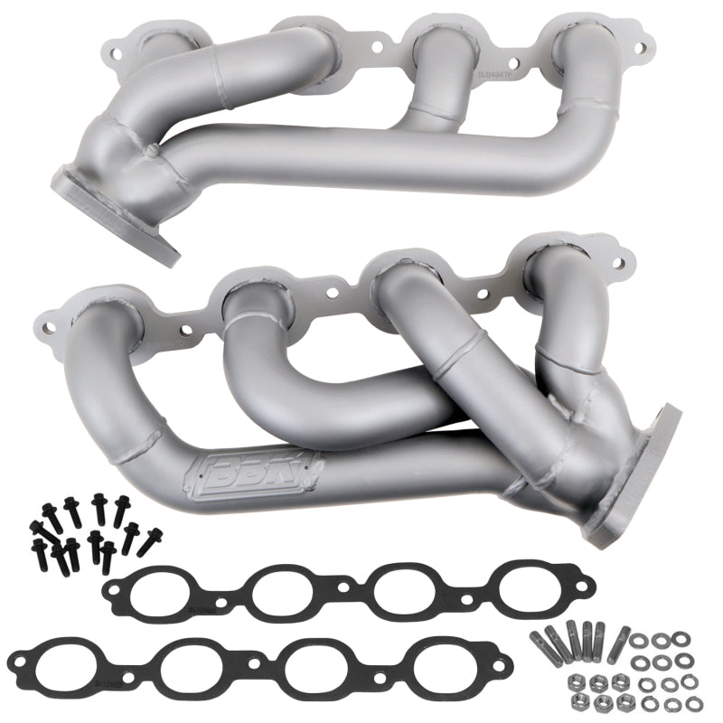 BBK Performance 14-18 GM Truck 5.3/6.2L Shorty Tuned Length Exhaust Headers with Titanium Ceramic Finish