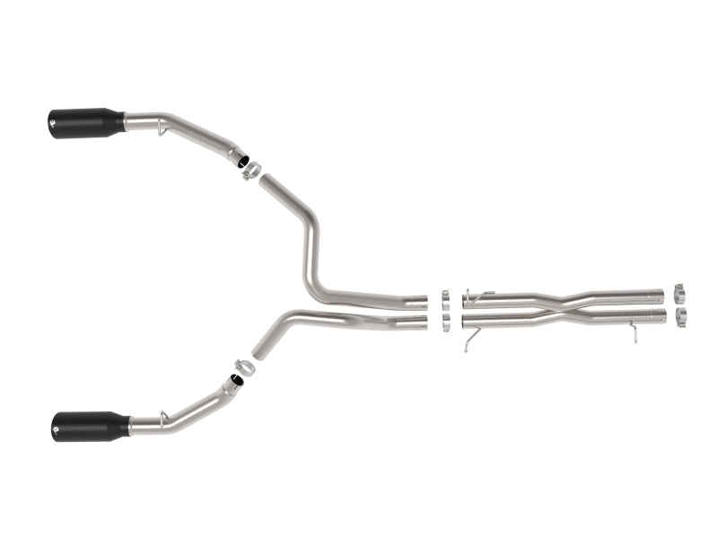 aFe Vulcan Series 3-Inch to 3.5-Inch Stainless Steel Cat-Back Exhaust System with Black Tips for Dodge RAM 1500 2025