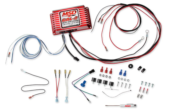 MSD 6421 6AL-2 Ignition Control Universal - Built-in 2 Step Rev-Limiter - Rotary Dials - Red