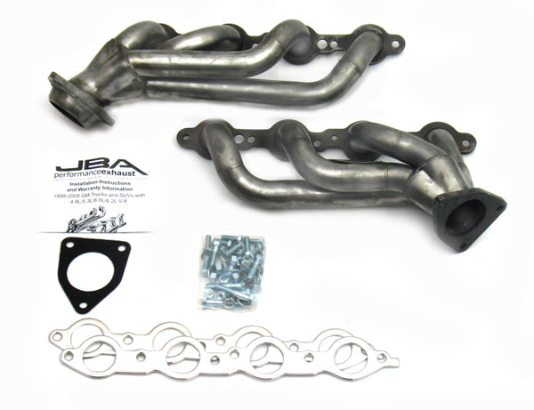 JBA 1850S-2 Raw 409 Cat4Ward Headers for 2002-2013 GM Truck 4.8L 5.3L LS