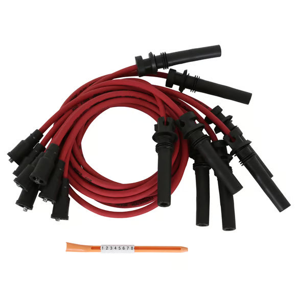 MSD 32039 Red Super Conductor Spark Plug Wire Set for 2003-2005 Dodge, 5.7L Hemi