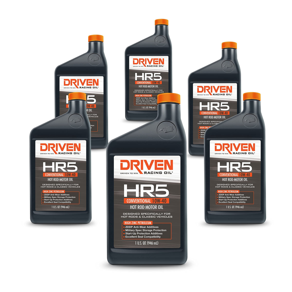 Driven Racing Oil 03806 HR5 SAE 10W-40 Conventional Hot Rod Motor Oil
