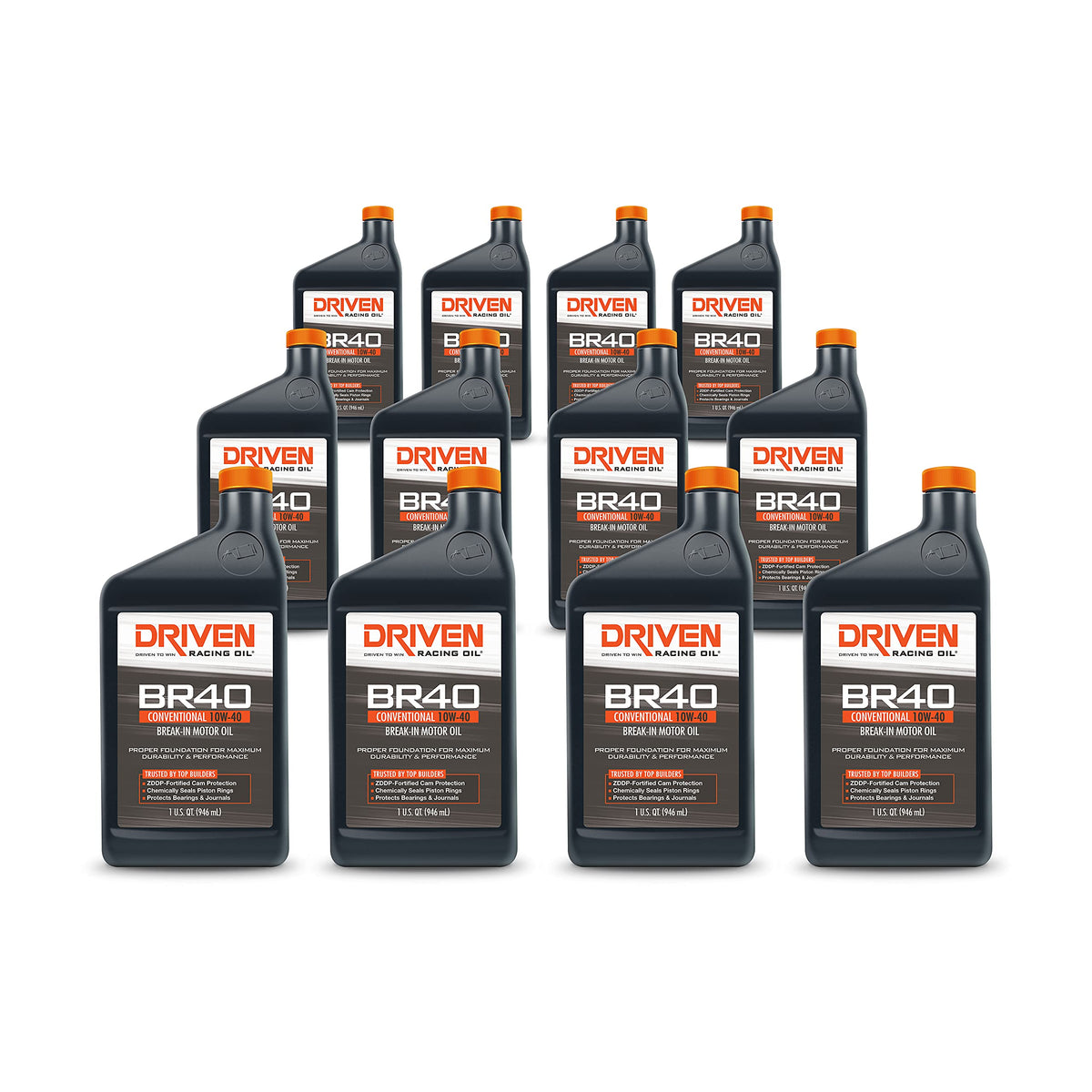 Driven Racing Oil 03706 BR40 SAE 10W-40 Conventional Break-In Motor Oil